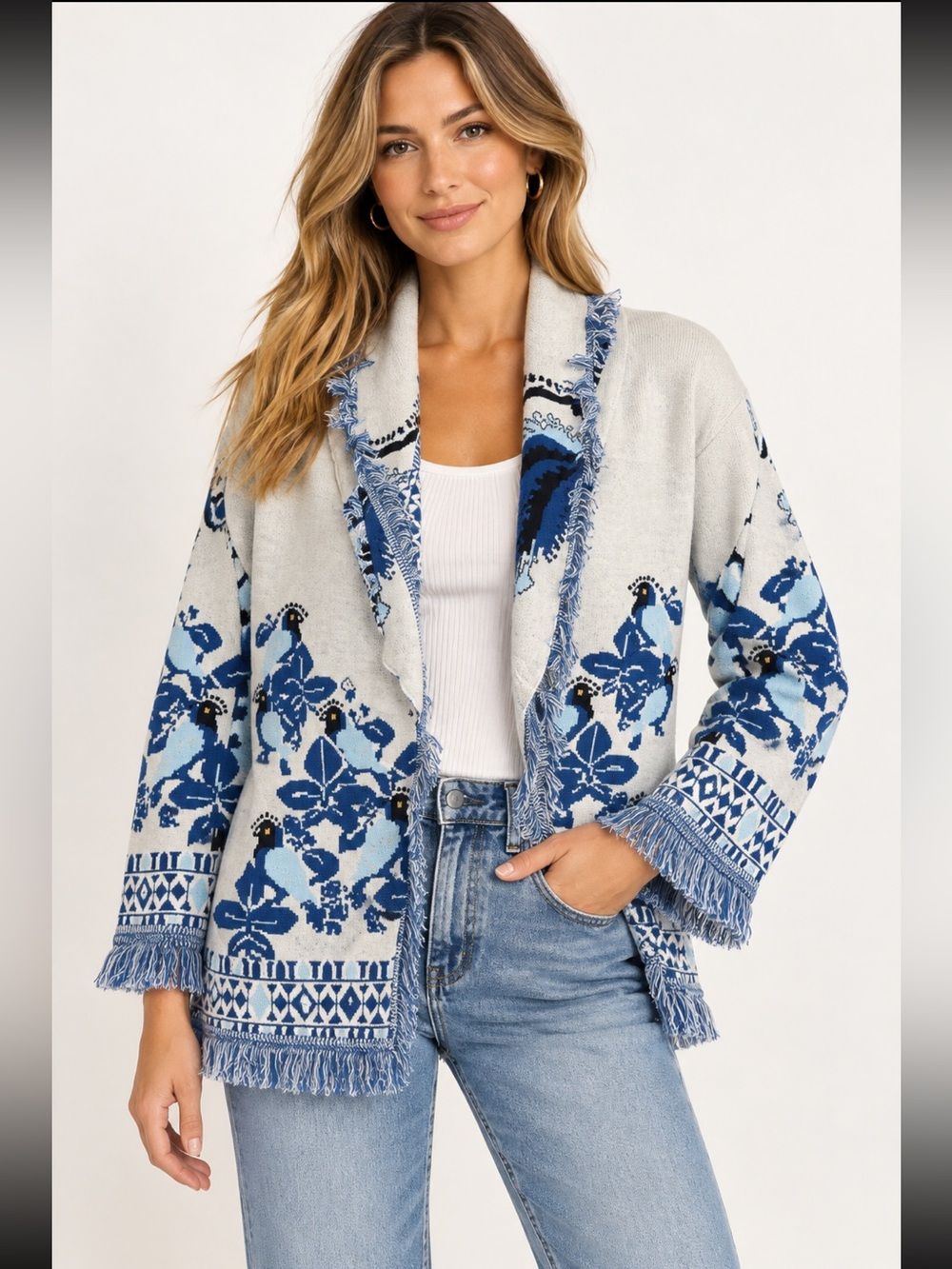 ESSITAM Cotton Cashmere collections CARDIGAN NWT
